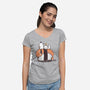 Sushi Friends-Womens-V-Neck-Tee-retrodivision