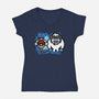 Bumble Wars-Womens-V-Neck-Tee-jrberger