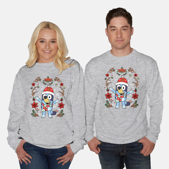 Christmas Heeler-Unisex-Crew Neck-Sweatshirt-JamesQJO