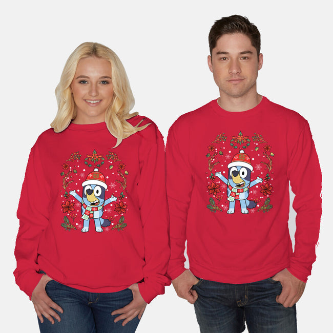 Christmas Heeler-Unisex-Crew Neck-Sweatshirt-JamesQJO