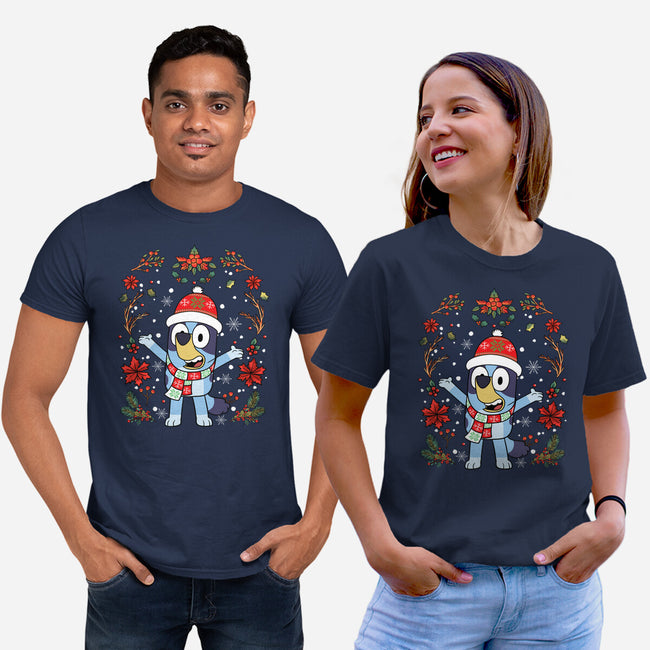 Christmas Heeler-Unisex-Basic-Tee-JamesQJO