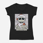 Christmas Dept-Womens-V-Neck-Tee-Claudia