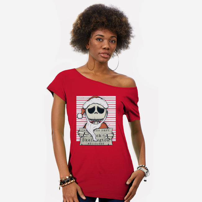 Christmas Dept-Womens-Off Shoulder-Tee-Claudia