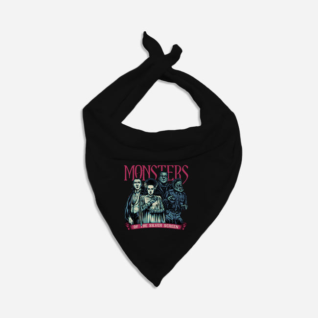 Monsters Of The Silver Screen-Dog-Bandana-Pet Collar-momma_gorilla