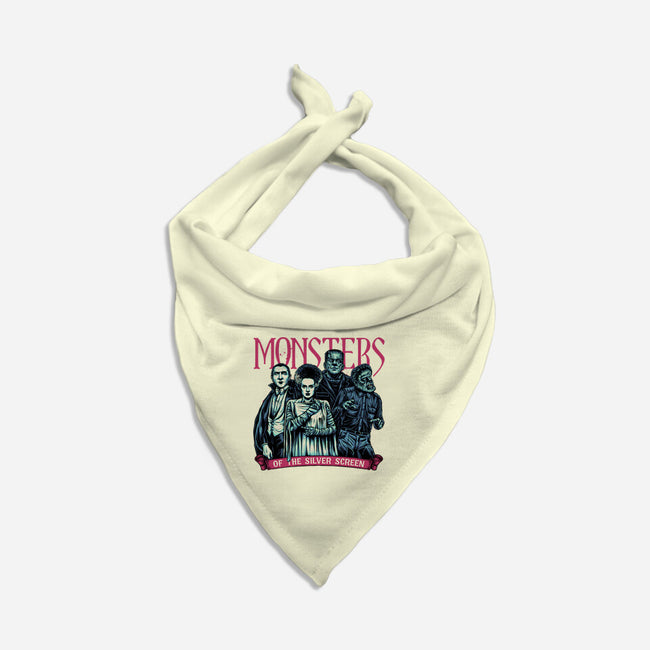 Monsters Of The Silver Screen-Dog-Bandana-Pet Collar-momma_gorilla