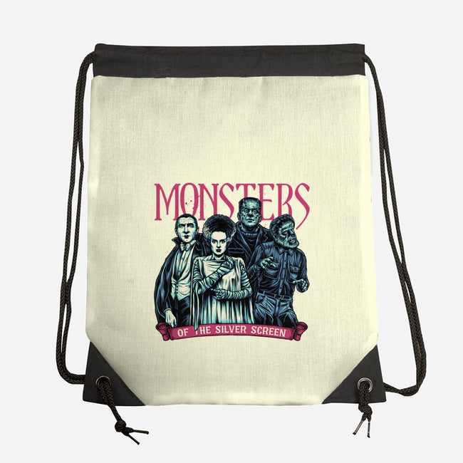 Monsters Of The Silver Screen-None-Drawstring-Bag-momma_gorilla