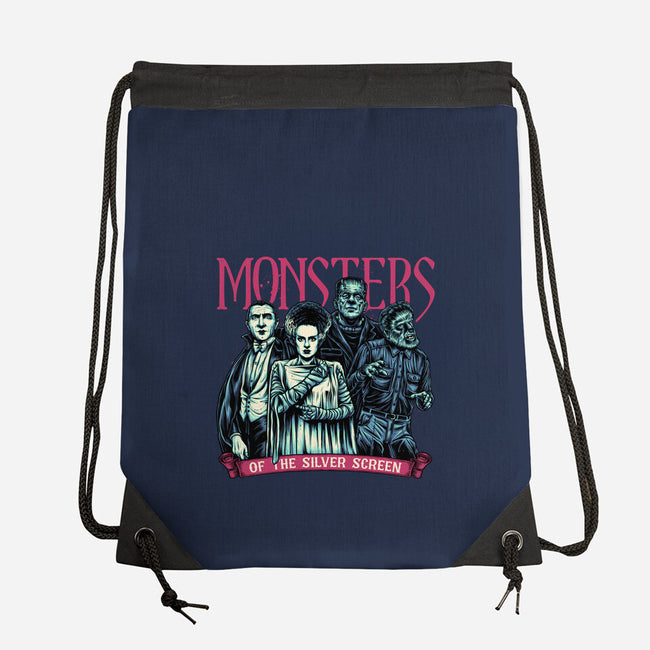 Monsters Of The Silver Screen-None-Drawstring-Bag-momma_gorilla