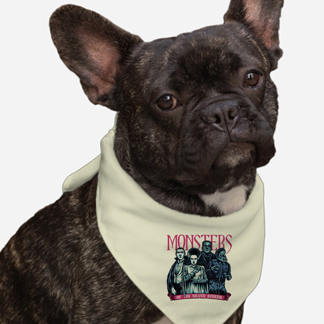 Monsters Of The Silver Screen-Dog-Bandana-Pet Collar-momma_gorilla