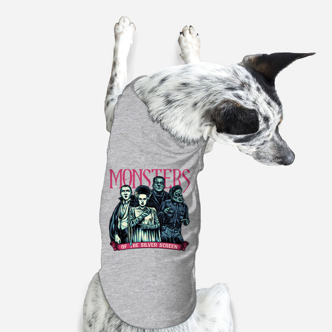 Monsters Of The Silver Screen-Dog-Basic-Pet Tank-momma_gorilla