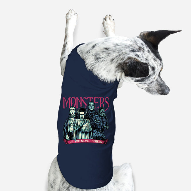 Monsters Of The Silver Screen-Dog-Basic-Pet Tank-momma_gorilla