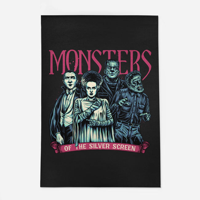 Monsters Of The Silver Screen-None-Outdoor-Rug-momma_gorilla