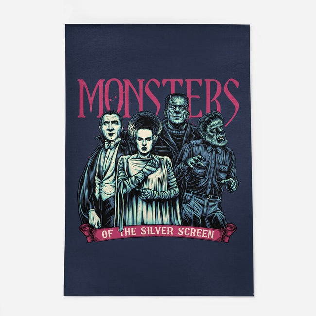 Monsters Of The Silver Screen-None-Outdoor-Rug-momma_gorilla