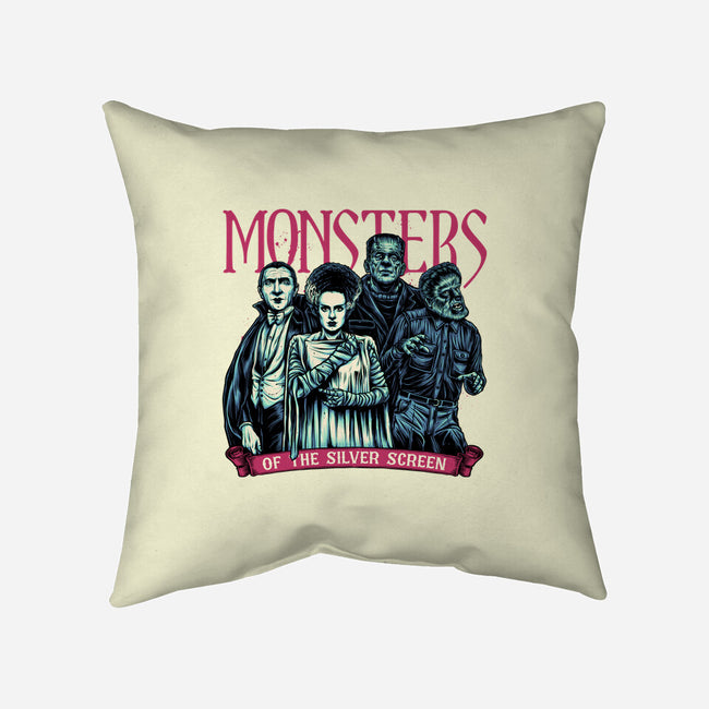 Monsters Of The Silver Screen-None-Non-Removable Cover w Insert-Throw Pillow-momma_gorilla