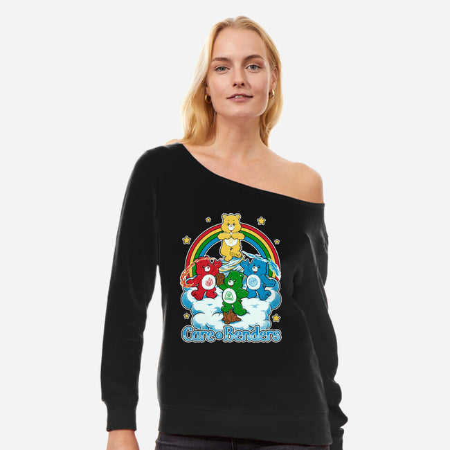 Elemental Bears-Womens-Off Shoulder-Sweatshirt-Studio Mootant