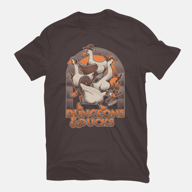 Dungeons And Ducks-Womens-Basic-Tee-Studio Mootant