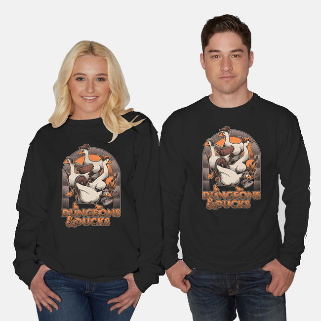 Dungeons And Ducks-Unisex-Crew Neck-Sweatshirt-Studio Mootant