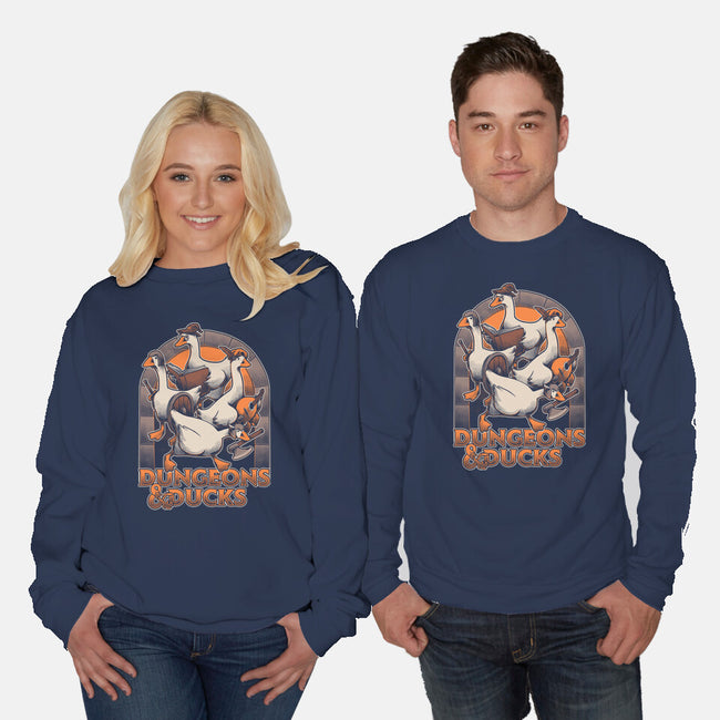 Dungeons And Ducks-Unisex-Crew Neck-Sweatshirt-Studio Mootant