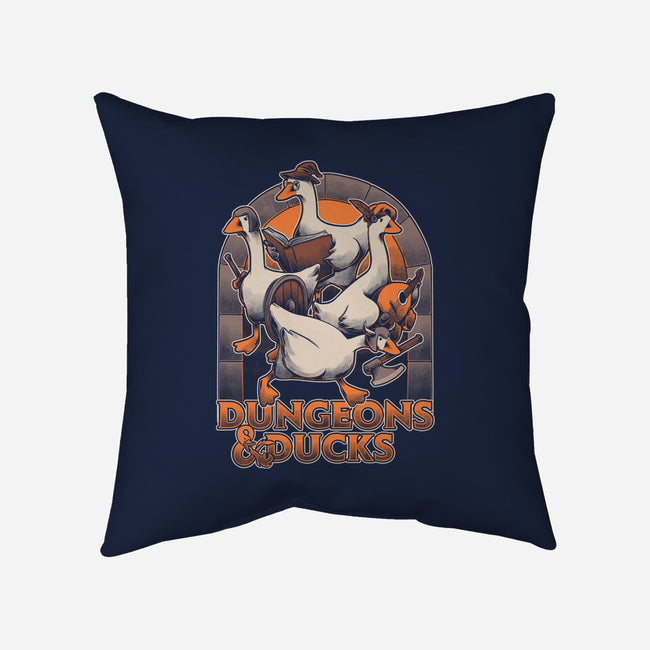 Dungeons And Ducks-None-Non-Removable Cover w Insert-Throw Pillow-Studio Mootant