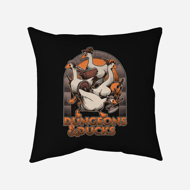 Dungeons And Ducks-None-Removable Cover w Insert-Throw Pillow-Studio Mootant