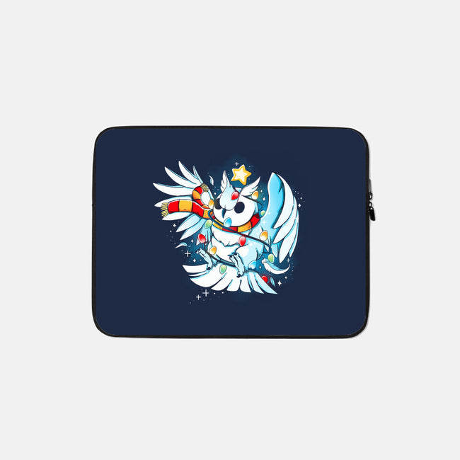 Christmas Owl-None-Zippered-Laptop Sleeve-Vallina84