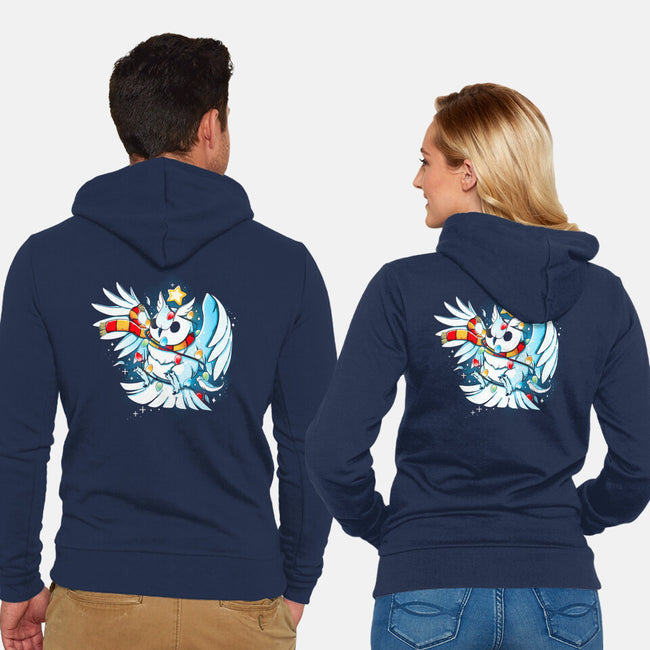 Christmas Owl-Unisex-Zip-Up-Sweatshirt-Vallina84