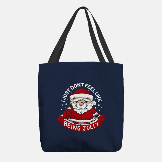 Not So Jolly Old Saint Nick-None-Basic Tote-Bag-Aarons Art Room