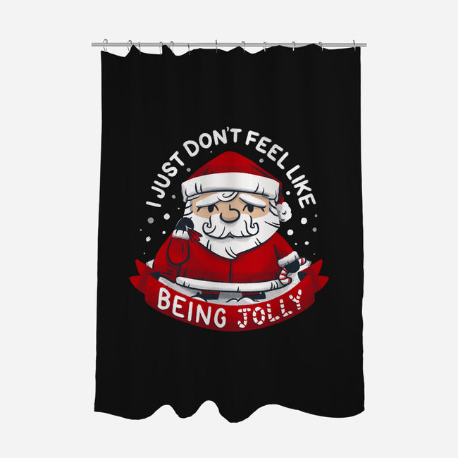 Not So Jolly Old Saint Nick-None-Polyester-Shower Curtain-Aarons Art Room