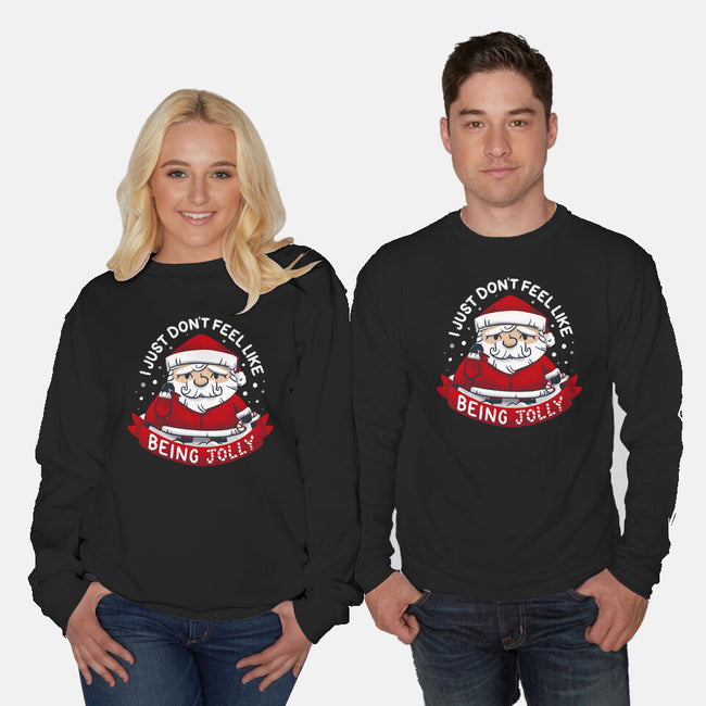 Not So Jolly Old Saint Nick-Unisex-Crew Neck-Sweatshirt-Aarons Art Room