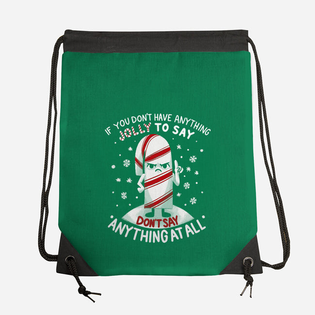 Speak Only Jolly Things-None-Drawstring-Bag-Aarons Art Room