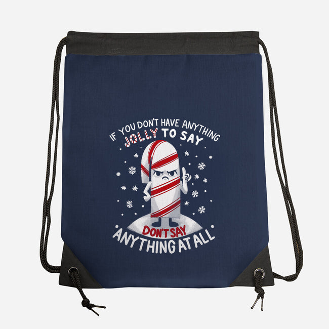 Speak Only Jolly Things-None-Drawstring-Bag-Aarons Art Room