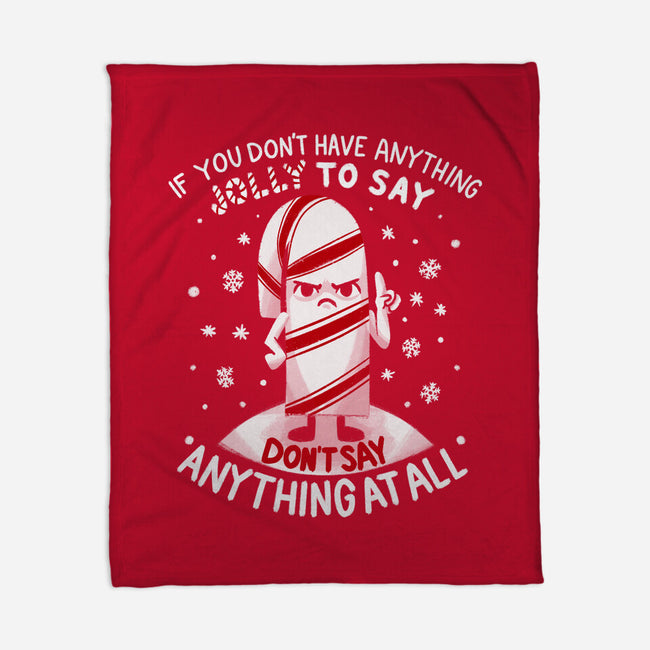 Speak Only Jolly Things-None-Fleece-Blanket-Aarons Art Room