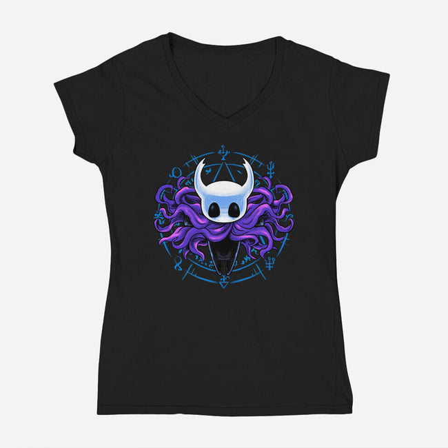 Shadow Knight Cult-Womens-V-Neck-Tee-spoilerinc