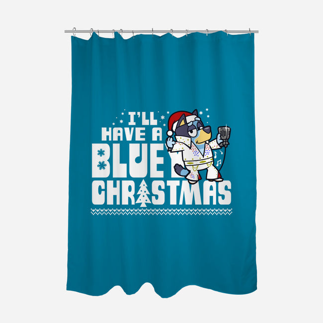 Bluey Xmas-None-Polyester-Shower Curtain-Boggs Nicolas
