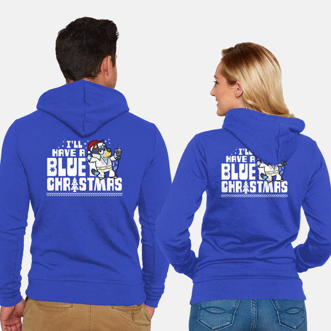 Bluey Xmas-Unisex-Zip-Up-Sweatshirt-Boggs Nicolas