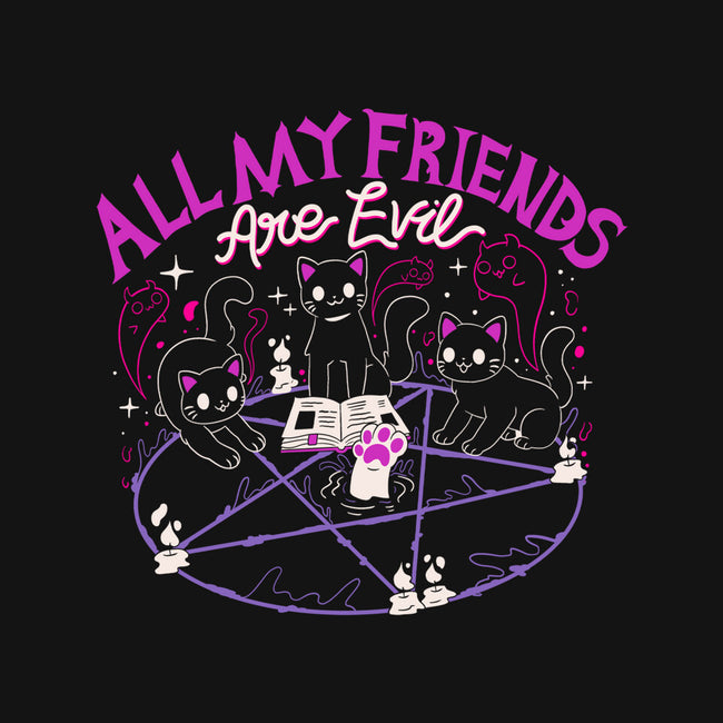 All My Friends Are Evil-Womens-V-Neck-Tee-Nerd Universe