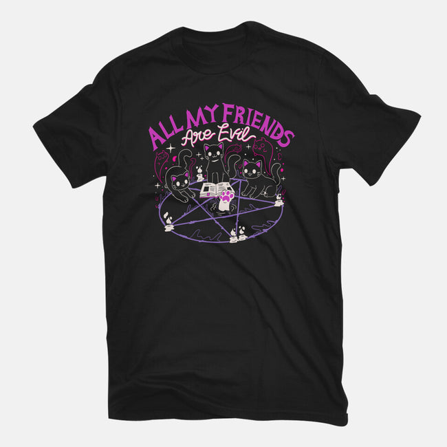 All My Friends Are Evil-Womens-Fitted-Tee-Nerd Universe