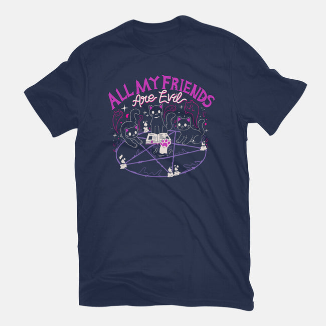 All My Friends Are Evil-Mens-Basic-Tee-Nerd Universe