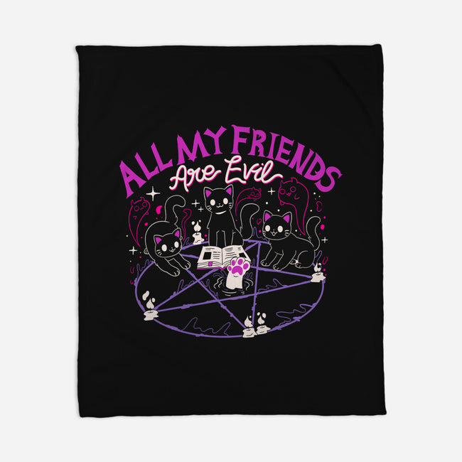 All My Friends Are Evil-None-Fleece-Blanket-Nerd Universe