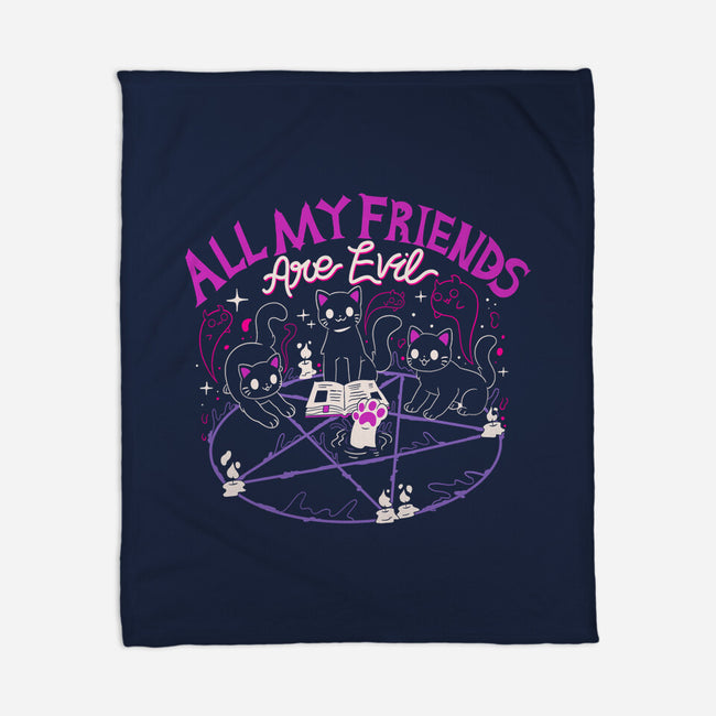 All My Friends Are Evil-None-Fleece-Blanket-Nerd Universe