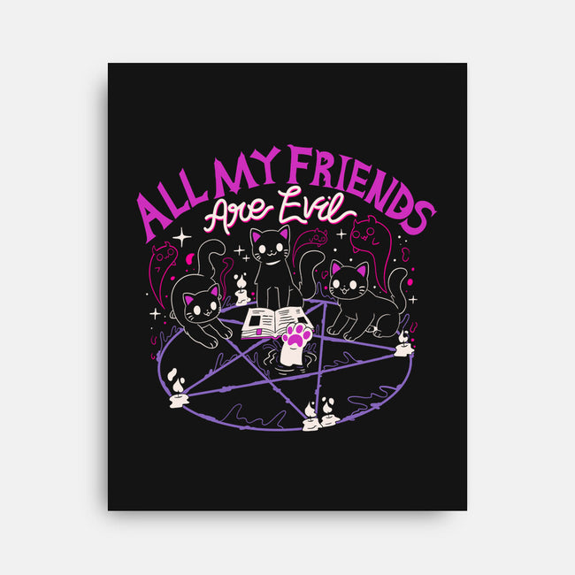 All My Friends Are Evil-None-Stretched-Canvas-Nerd Universe