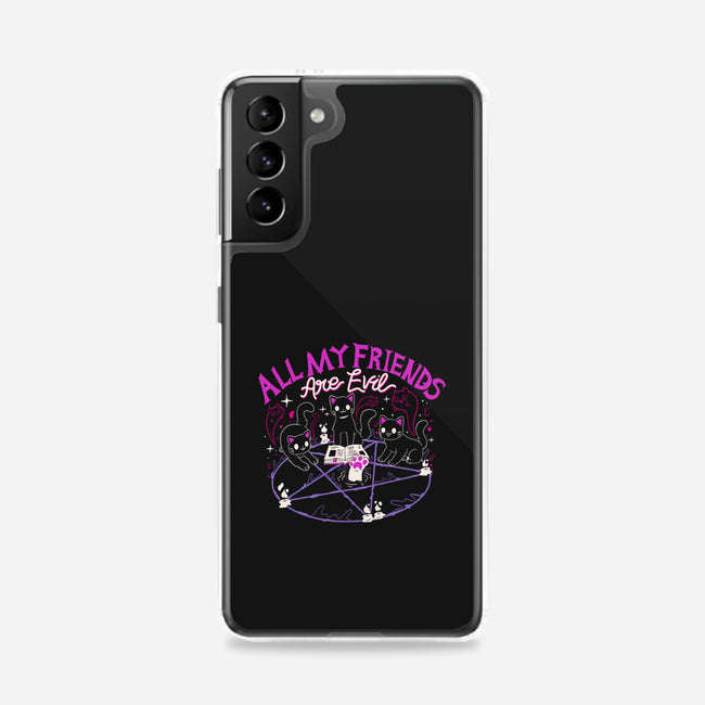 All My Friends Are Evil-Samsung-Snap-Phone Case-Nerd Universe