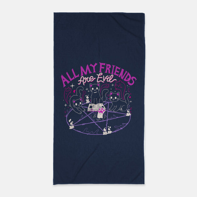 All My Friends Are Evil-None-Beach-Towel-Nerd Universe