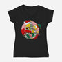 Not Santa's Helper-Womens-V-Neck-Tee-MarianoSan