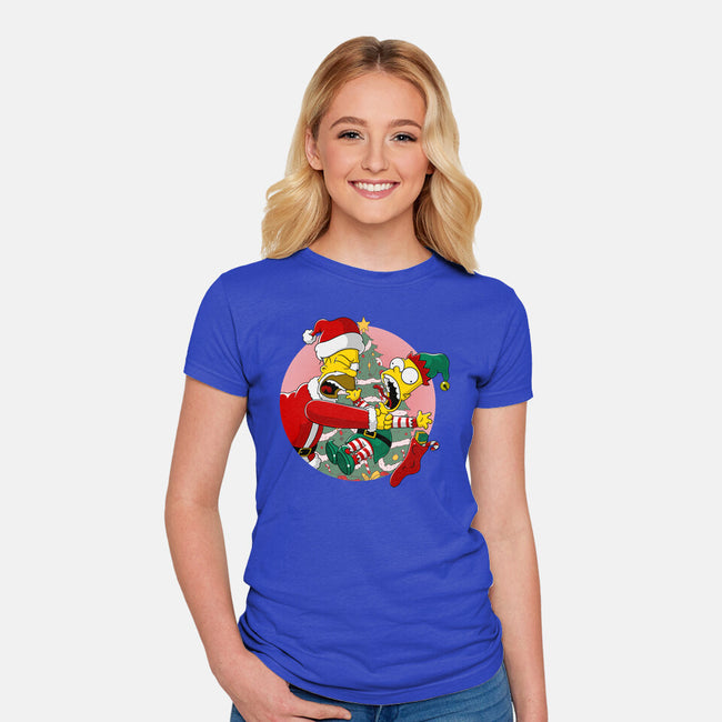 Not Santa's Helper-Womens-Fitted-Tee-MarianoSan