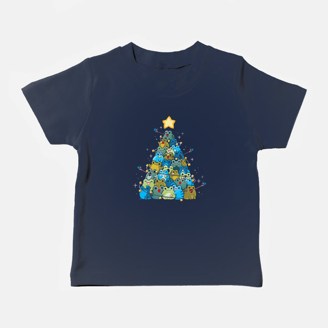 Froggy Christmas-Baby-Basic-Tee-Vallina84