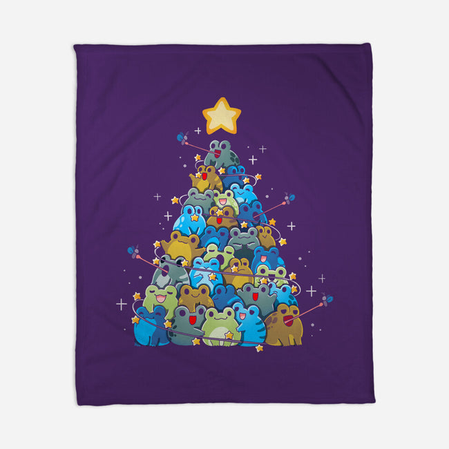 Froggy Christmas-None-Fleece-Blanket-Vallina84