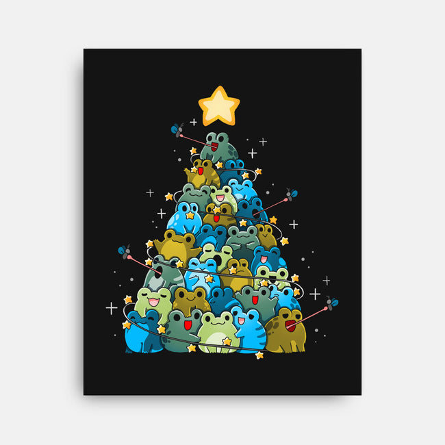 Froggy Christmas-None-Stretched-Canvas-Vallina84