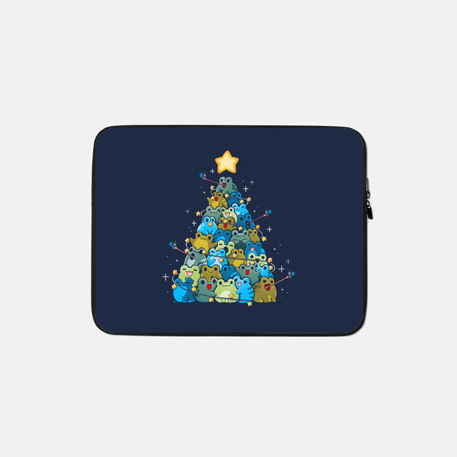 Froggy Christmas-None-Zippered-Laptop Sleeve-Vallina84