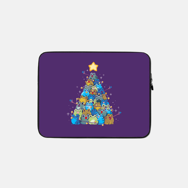 Froggy Christmas-None-Zippered-Laptop Sleeve-Vallina84