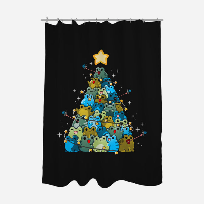 Froggy Christmas-None-Polyester-Shower Curtain-Vallina84